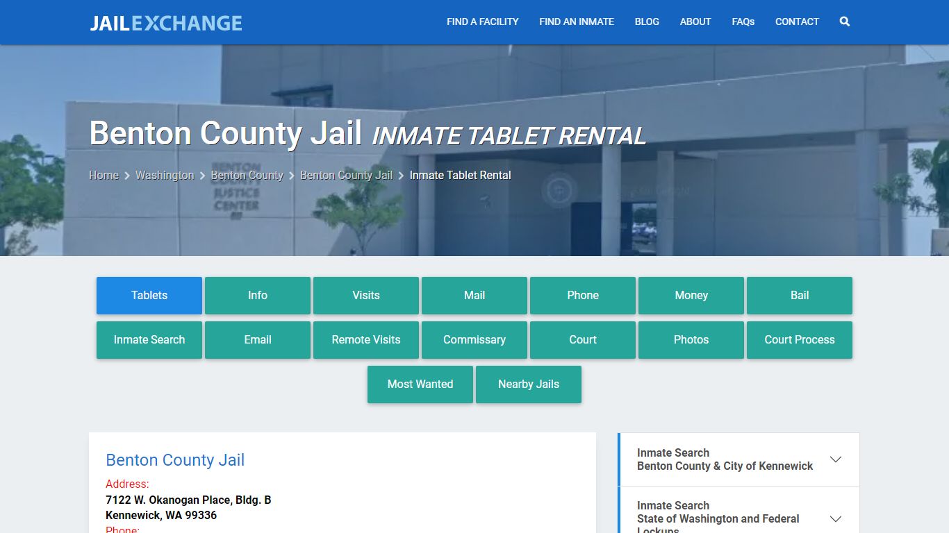 Inmate Tablets - Benton County Jail, WA - Jail Exchange